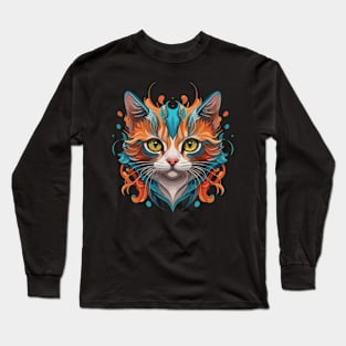 colorful cat Long Sleeve T-Shirt